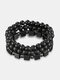 3 Pcs/Set Vintage Multi-layers DIY Geometric-shaped Beads Bracelet - #01