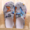 Women Casual Beach Breathable Hollow Soft Butterfly Backless Slippers - Grey