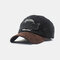 Fashion Baseball Cap Retro Sun Hat Embroidery Hats For Outdoor - Black