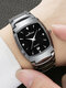 4 Colors Alloy Couple Business Watch Decorated Pointer Calendar Quartz Watch - Black