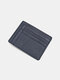Men RFID Retro Genuine Leather Multi-slot Money Clip Coin Bag Card Holder Wallet - Blue
