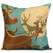 Christmas Tree Socks Cartoon Printed Pillow Cases Home Sofa Square Cushion Cover - #1