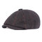 Octagonal Cap Men's Beret Season Woolen Newsboy hat - Dark Gray