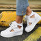 Women Canvas Cut Out Wearable Hidden Increase Casual Flat Shoes - White