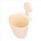Hanging Suction Cup Storage Barrel Bathroom Toothbrush Cosmetic Storage Box - Beige