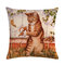 Cute Cat Printing Linen Cushion Cover Colorful Cats Pattern Decorative Throw Pillow Case For Sofa Pillowcase - #10