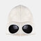 धूप का चश्मा स्की कैप बुनना गर्म ऊन छोटी टोपी बीन - सफेद