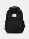 Women Preppy Large Capacity Backpack School Bag - Black