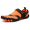 Sapatos casuais aquáticos masculinos secos de pano rápido e respiráveis - laranja