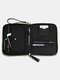 متعددة الوظائف شرابة 6 بطاقة فتحات القلم هاتف حقيبة مخلب حقيبة - أسود