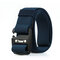 Men Wide Brim Alloy Buckle Polyester Material Belt Outdoor Train Multi-functional Cobra Belt - Blue