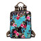 Brenice Cowhide National Flower Handbags Multifunction Shoulder Bags Backpack - 02