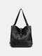 Women Multi-carry Large Capacity Backpack Handbag Shoulder Bag - Black