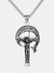 Jesus Cross Pendant Necklace Peace Dove Moon Titanium Steel Men's Necklace - Silver