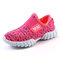 Unisex Kids Mesh Breathable Hook Loop Comfy Casual Shoes For Youth Kids - Pink
