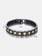 1 Pcs Fashion Casual Stainless Steel Plating Alloy Geometric Stitching Detachable Bracelet Magnetic Therapy Bracelet - Black