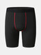 Solid Color Breathable Stitching Design Sport Legging Running Stretch Shorts With Side Pockets - Black