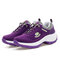 Mesh Suede Platform Lace Up Sport Casual Shoes - Purple