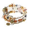 Bohemian Colorful Stone Long Bracelet Multilayer Rhinestone Bead Bracelet Gift for Her Him - White