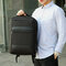 Men Oxford USB Charging Waterproof Multi-pocket Large Capacity 15.6 Inch Laptop Bag Backpack - Black