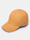 Unisex Cotton Simple Fresh Multicolor Long Tail Sunshade Baseball Cap - Yellow