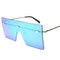 Women and Man Square Glasses Fashion Solid Color Gradient Transparent Sunglasses - #04