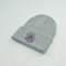 Men Women Winter Knitted Beanie Hats Outdoor Warm High Stretch Solid Color Hat - Grey