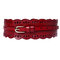 Women Vogue Second Layer of Skin Buckle Style Solid Color Belt Hollow Decorative Dress Waist Belt - Red wine