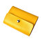 Portable Genuine Leather Card Holder 26 Card Slots Wallet For Women Men Unisex - Yellow