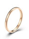 Trendy Simple Solid Color All-match Circle-shaped Polished Titanium Steel Ring - Rose Gold