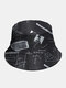 Unisex Mathematics Graffiti Pattern Printing Fashion Unique Bucket Hat - Black