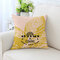 American Style Ahornblatt Muster Twill Stoff Leinen Baumwolle Kissenbezug Home Sofa Car Office - #6