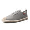 Men Chinese Style fisherman Shoes Linen Casual Old Peking Cloth Shoes - Grey
