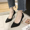 New Sexy Thin High Heel Women's Shoes Stiletto High-heeled Shallow Mouth Pointed Fashion Single Shoes Women - Black