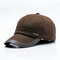 Mens Adjustable Simple Style Protect Ear Warm Windproof Baseball Cap Outdoor Sports Hat - Khaki