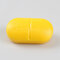 6 Grid Candy-colored Matte Portable One-week Small Pill Box Chewing Gum Box - Yellow