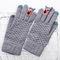 Knit Christmas Gloves Touch Screen Outdoor Gloves  - 018F-gray