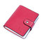 Unisex Genuine Leather Fashion 60 Card Slots Large Capacity Card Holder - Red & Rose