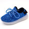 Unisex Kids Mesh LED Light Lace Up Casual Shoes - Blue
