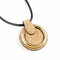 Casual Brooch Necklace Leather Alloy Circle Necklace - Beige