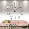 Creative Personality Simple Fashion Wall Clock 3d Acrylic Mirror Wall Stickers Clock Living Room Diy Wall Clock - #07