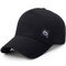  Men Women Solid Color Smile Cotton Baseball Caps Adjustable Casual Sunshade Hip Hop Hat - Black