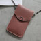 Women 6.3 Inch Touch Screen Chain Casual Crossbody Bag Phone Bag - Red