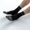 Mens Cotton Sport Solid Color Five Toe Socks Breathable Soft Comfortable Casual Middle Tube Socks - Black