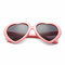 Funny Retro Love Heart Shape Anti-UVA And UVB Sunglasses  - Pink