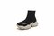 Thick Bottom Knit Non-slip Breathable High To Help Large Size 40 Ladies Soft Bottom Breathable Sports Boots Fashion Casual Shoes - Black