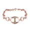 INALIS Simple Bracelet Hollow Oval Rhinestone Women Bracelet - Rose Gold