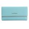 New Simple Women Leather Credit Card Long Wallet - Green