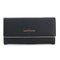 New Simple Women Leather Credit Card Long Wallet - Black
