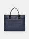 Men Oxford Waterproof 15.6 Inch Laptop Bag Multi-Layers Briefcases Handbag - Blue